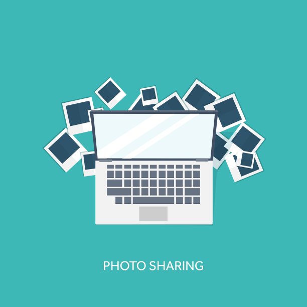 平背景与手和照片旅行图片下载