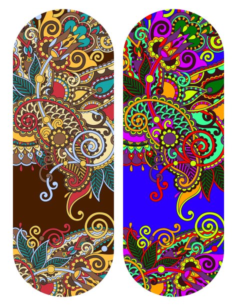 民族装饰性涡纹花图案为制图片下载