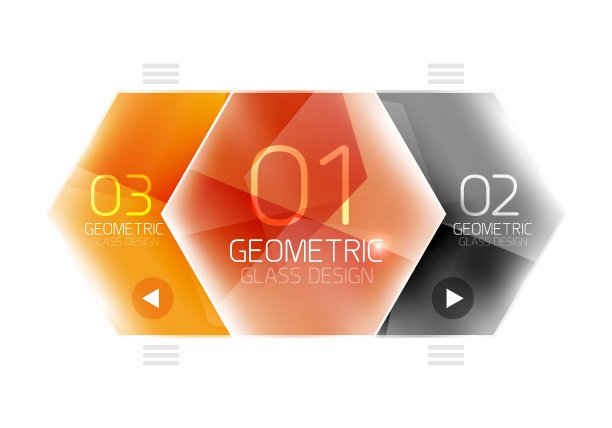 玻璃颜色六边形图片下载