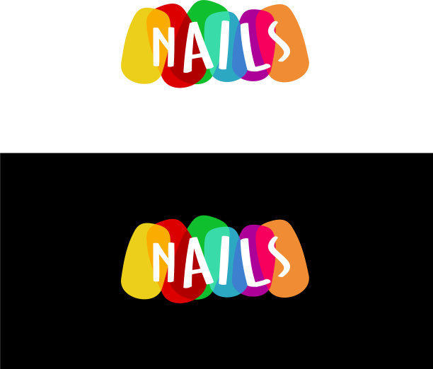 指甲色彩斑斓的标志图片下载