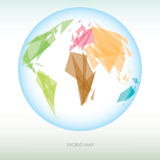 世界几何地图图片下载