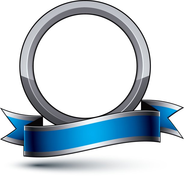 纹章3d亮蓝色和灰色的图标-可以图片下载