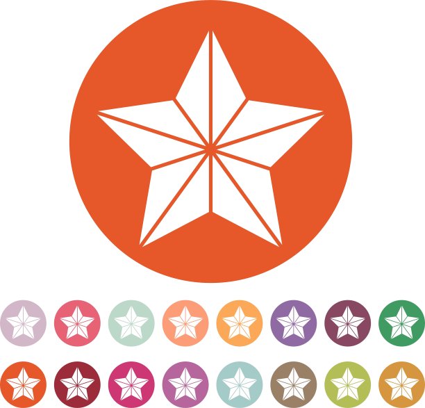 星形图标，最佳和最受欢迎的质量符号图片下载