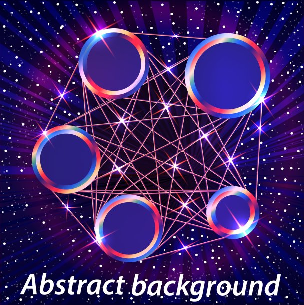 抽象的空间背景与金属圆图片下载