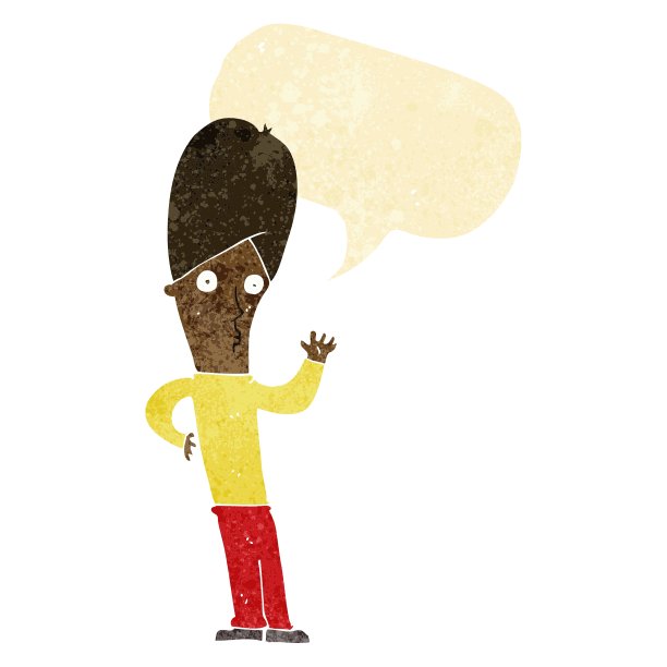 卡通人挥舞着气泡讲话图片下载