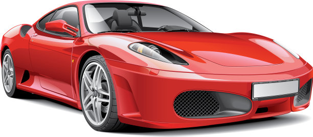 红色的意大利超级跑车图片下载