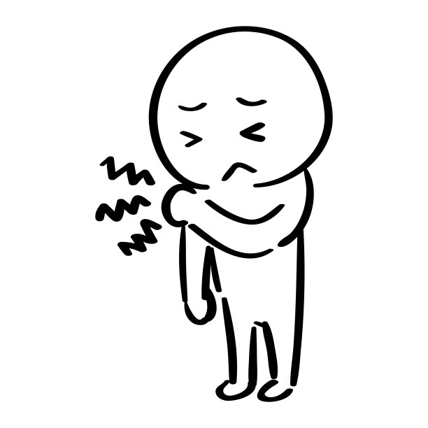 卡通人物，肩膀僵硬图片下载