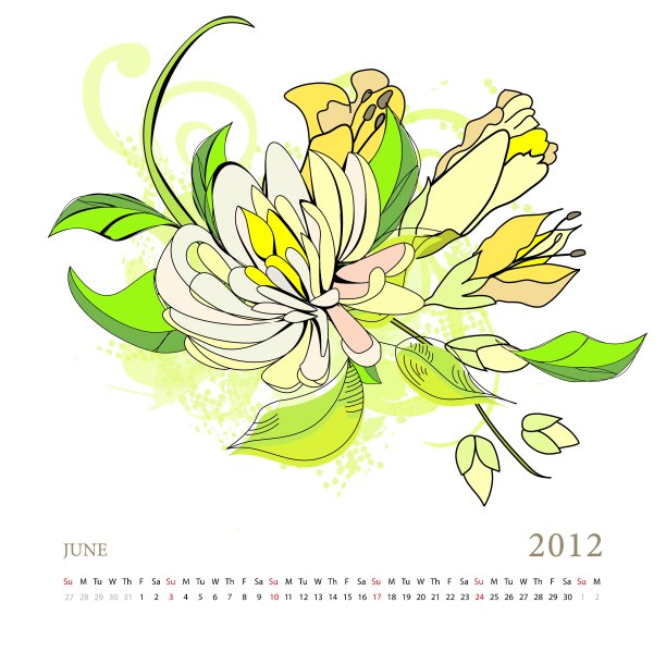 2012年的日历图片下载