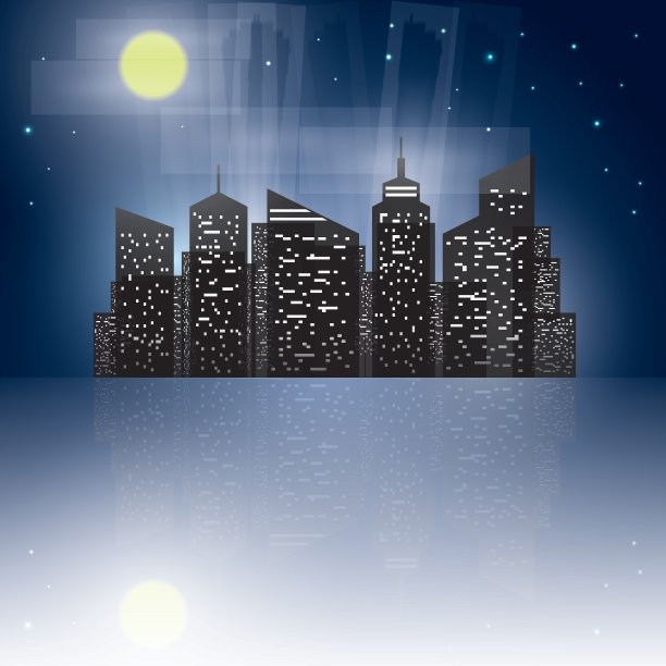 晚上的城市图片下载