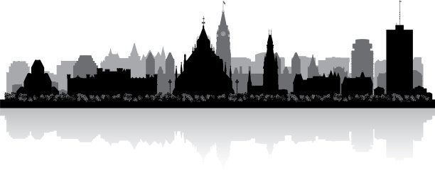 加拿大渥太华城市轮廓线图片下载