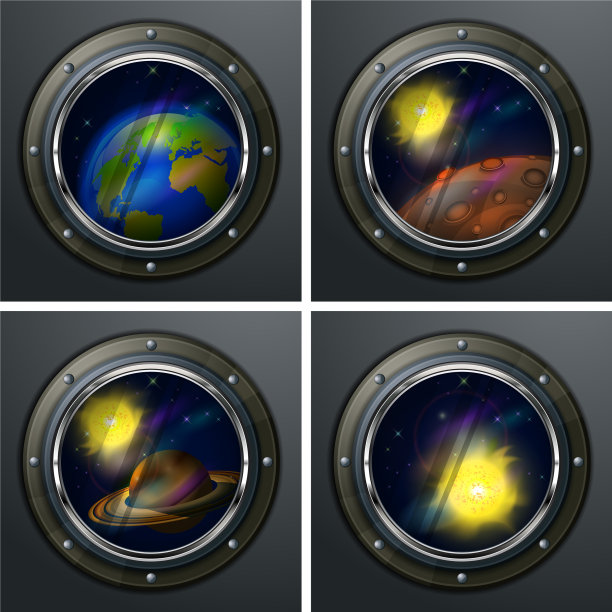 四个圆形舷窗图片下载