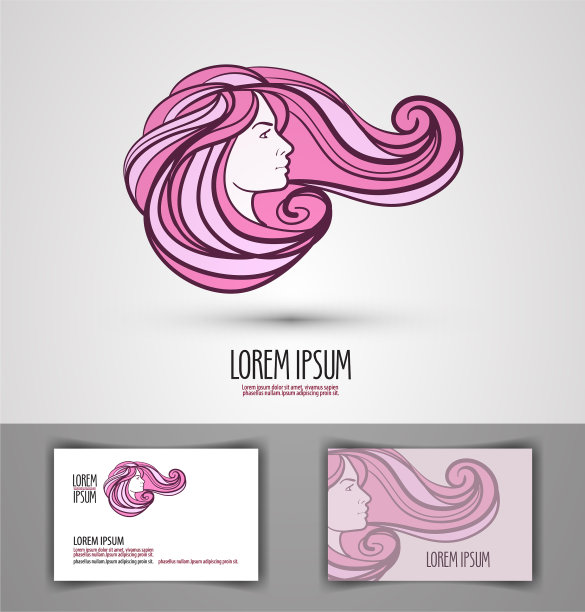 美容院标识设计模板图片下载