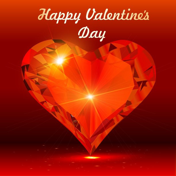 明信片在情人节与心图片下载