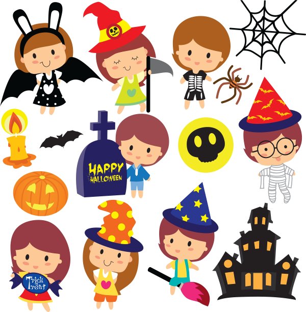 卡通儿童套装图片下载