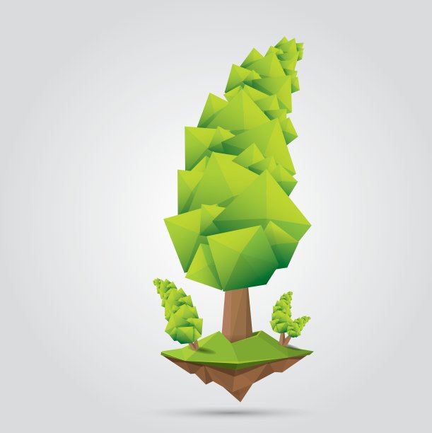 概念上的多边形树图片下载