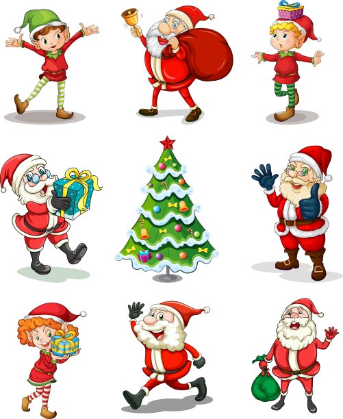 不同的圣诞模板图片下载