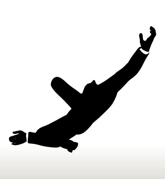 商人坠落剪影图片下载