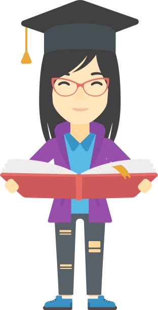 女人戴着毕业帽，手里拿着书图片下载