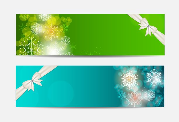 圣诞雪花网站横幅和卡片图片下载