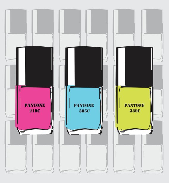 潘通色卡指甲油图片下载