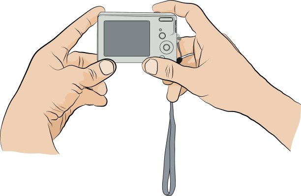 一名男子双手拿着数码相机图片下载