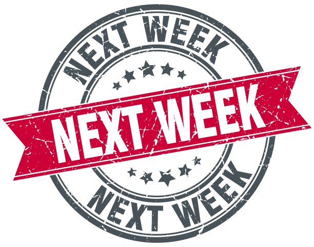 下周的红色圆形垃圾复古缎带邮票图片下载