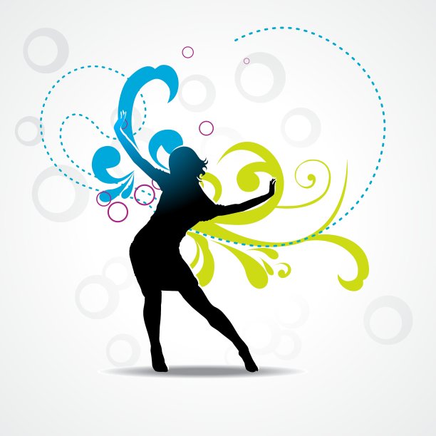 女孩跳舞的背景图片下载