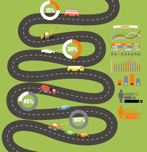 利用信息图形元素抽象城市地图图片下载