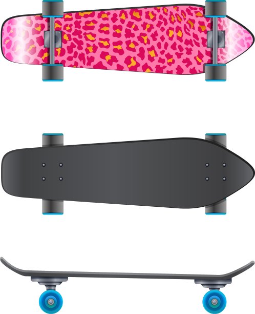 一个粉红色的滑板图片下载