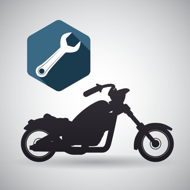 摩托车设计交通图标孤立图片下载