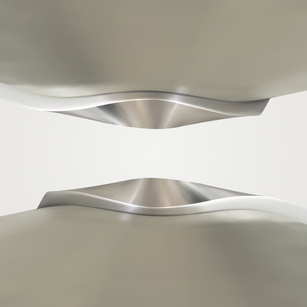 闪亮的金属框架与抽象的曲线图片下载