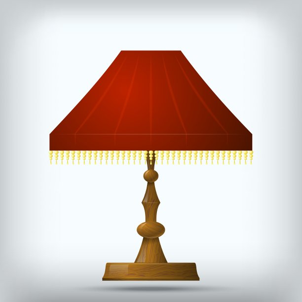 红色的台灯图片下载