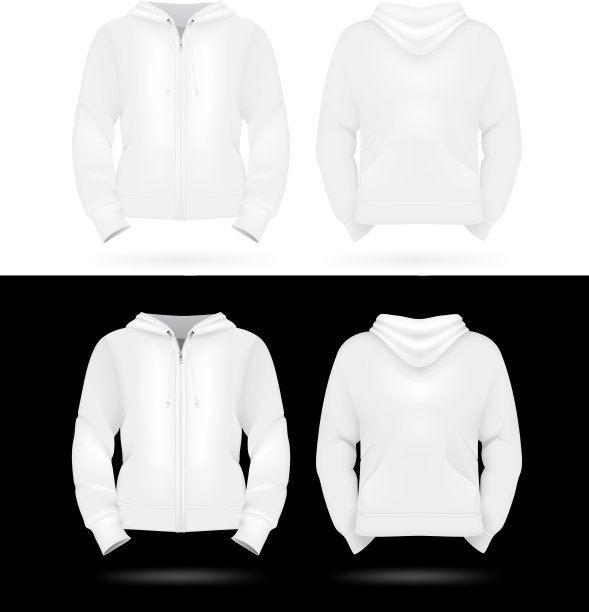 素色训练连帽夹克模板图片下载