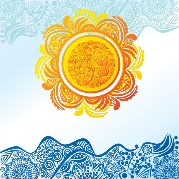 海和月亮的自然格局背景图片下载