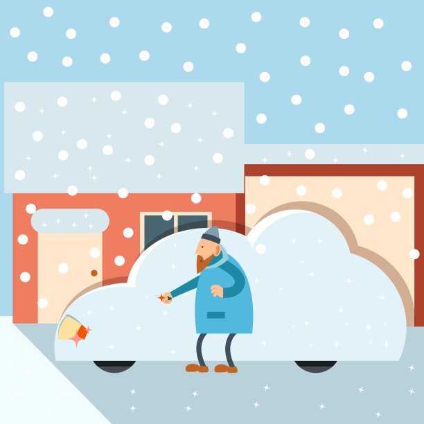 车下的雪图片下载