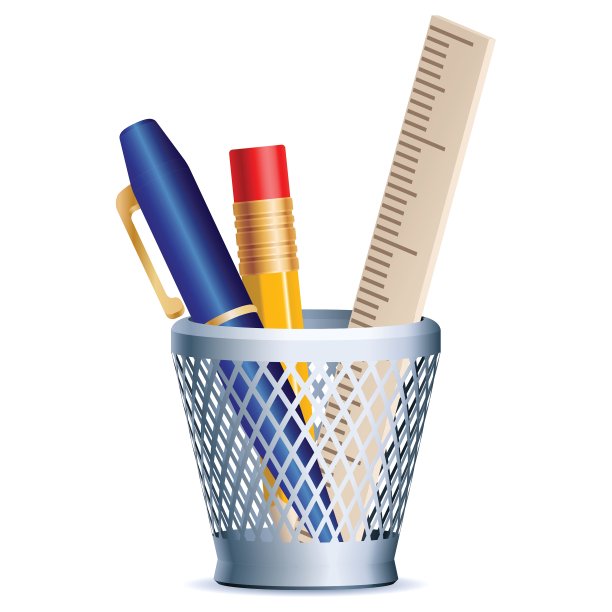 叠笔铅笔直尺图片下载