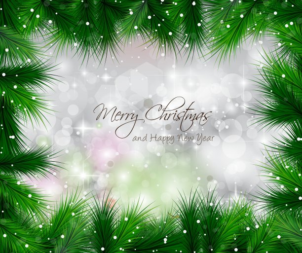 优雅的经典圣诞背景与小饰物图片下载