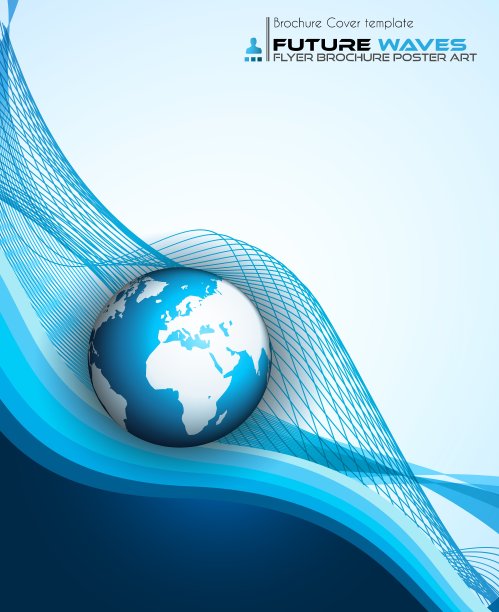 为宣传册和传单提取波浪背景图片下载