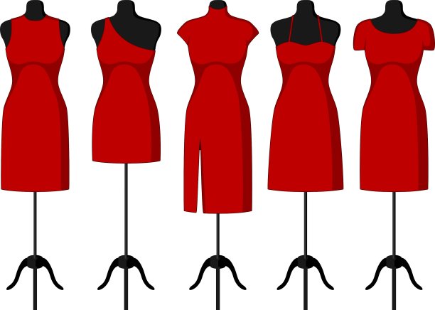 模特穿着鸡尾酒和晚礼服图片下载