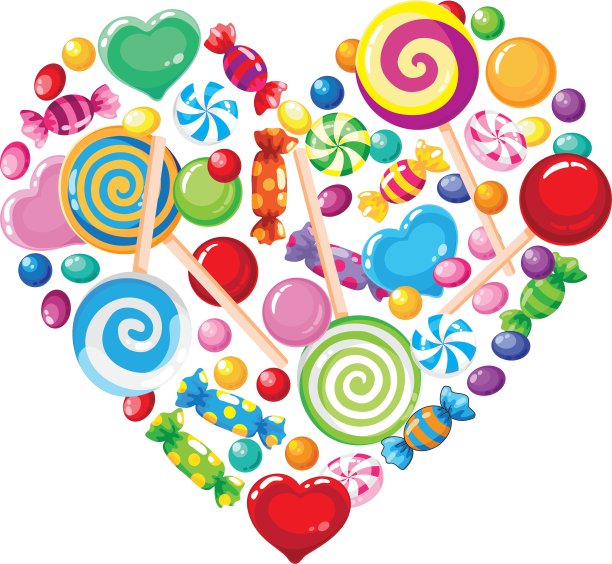 糖果的心白图片下载