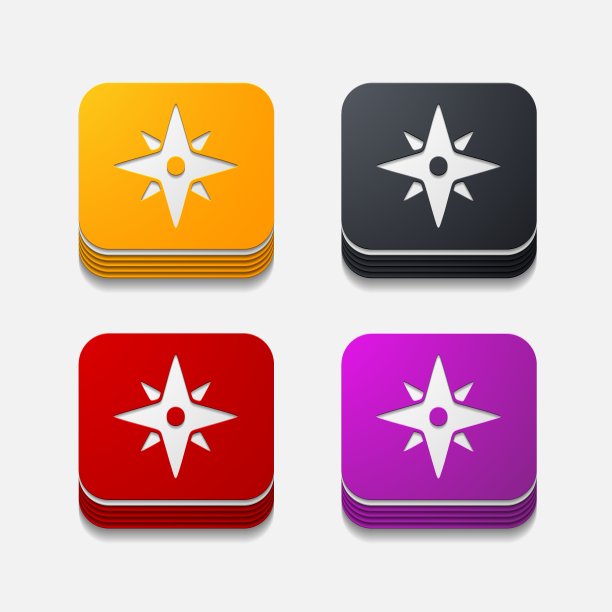 方形按钮指南针图片下载