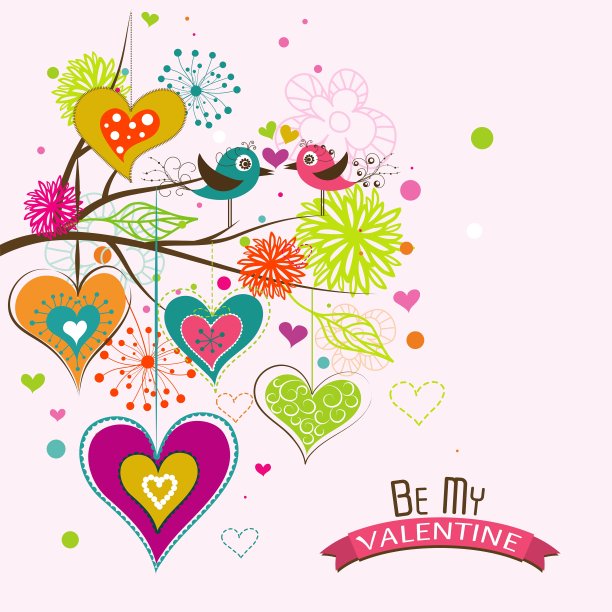 情人节贺卡模板图片下载