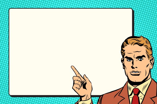 男人指着一张白色的背景表图片下载