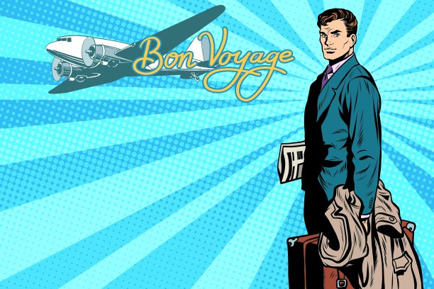 在机场的男性旅客图片下载