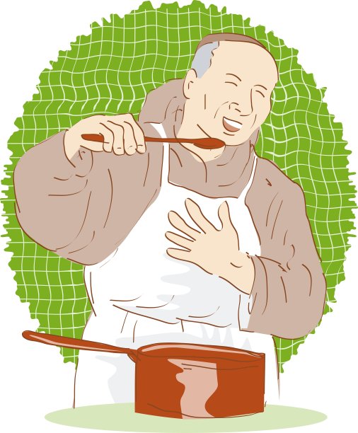 和尚厨师厨师品尝食物图片下载