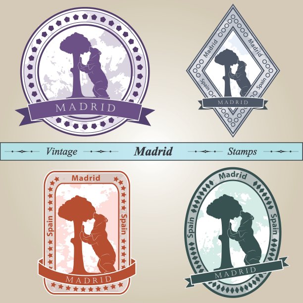 马德里的邮票图片下载