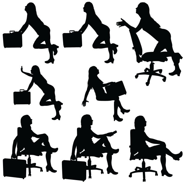 商业女性剪影图片下载