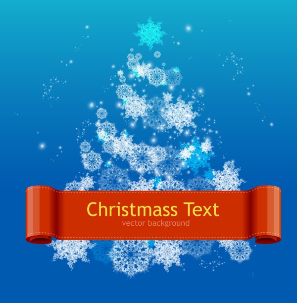 白色圣诞树的简单卡片图片下载