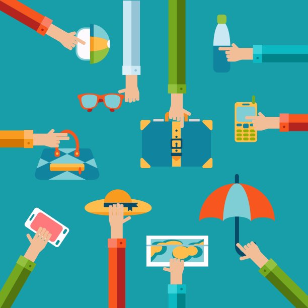 旅行的时候带着不同的包和手图片下载