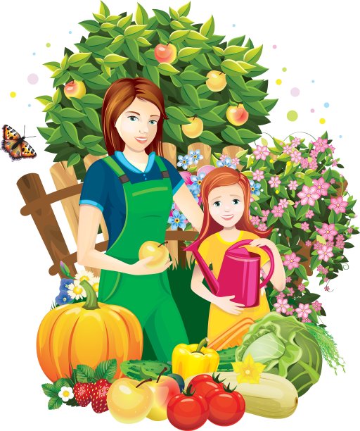 花园里的人图片下载